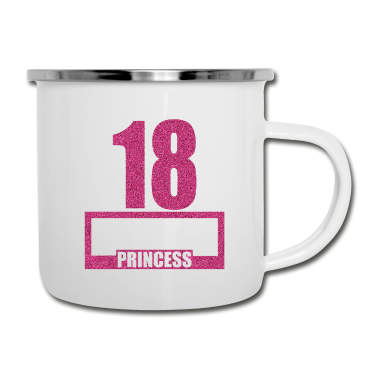 Geschenk zum 18 Emaille Tasse - 18. Geburtstag 18 Jahre 18er Birthday Princess