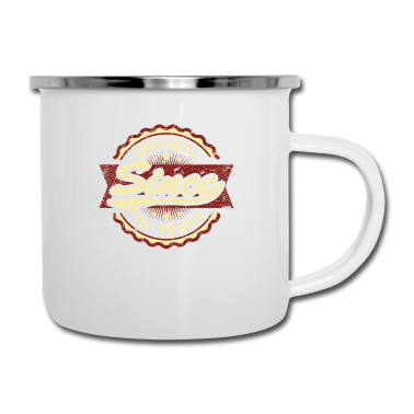 Geschenk zum 18 Emaille Tasse - Original seit 18 Jahren 18. Geburtstag Vintage