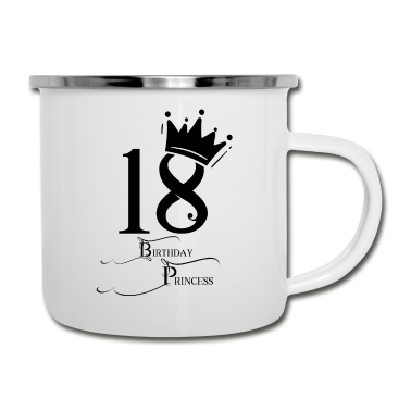 Geschenk zum 18 Emaille Tasse - 18 Geburtstag Krone Birthday Geschenk