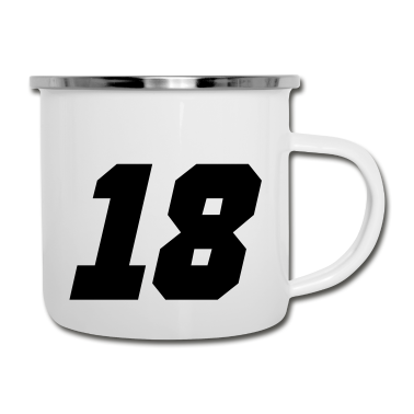 Geschenk zum 18 Emaille Tasse - 18