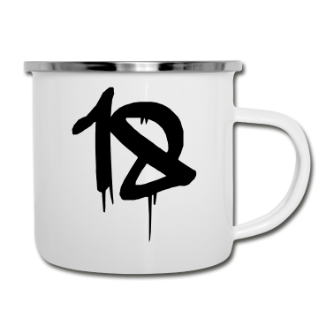 Geschenk zum 18 Emaille Tasse - 18