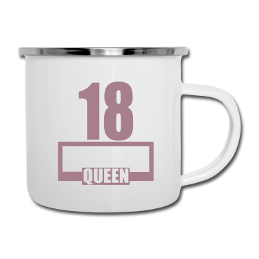 Geschenk zum 18 Emaille Tasse - 18. Geburtstag 18 Jahre 18er Birthday Queen