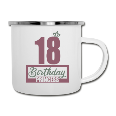 Geschenk zum 18 Emaille Tasse - 18. Geburtstag 18 Jahre 18er Birthday Princess