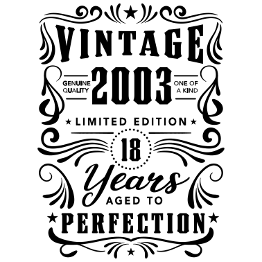 Motiv 18. Geburtstag Vintage Jahr 2003 18 Jahre Achtzehn