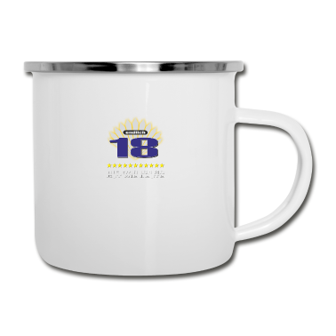 Geschenk zum 18 Emaille Tasse - 18 endlich nie so gut - 2002 18 Geburtstag