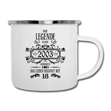 Geschenk zum 18 Emaille Tasse - Geschenkideen zum 18. Geburtstag Lustige Sprüche
