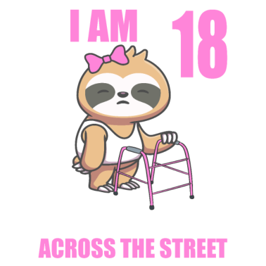 Motiv 18 bitte helfen Sie mir über Straße 18. Geburtstag