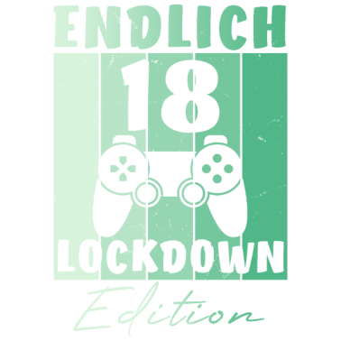 Motiv 18 Geburtstag Junge Endlich 18 Lockdown Zocken