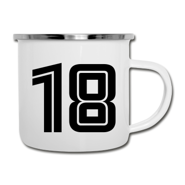 Geschenk zum 18 Emaille Tasse - 18