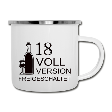 Geschenk zum 18 Emaille Tasse - 18. Geburtstag | 18 Jahre