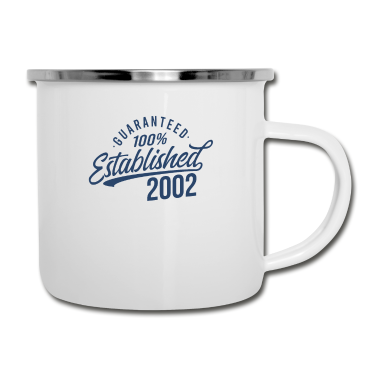Geschenk zum 18 Emaille Tasse - 100% aus 2002 18 Geburtstag
