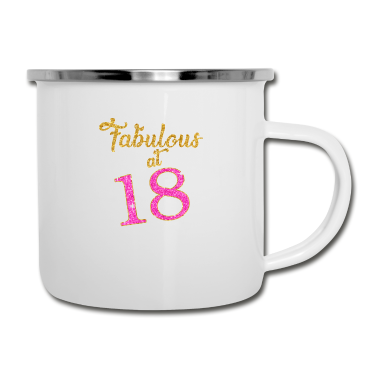 Geschenk zum 18 Emaille Tasse - 18. Geburtstag Fabelhaft um 18 2001