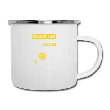 Geschenk zum 18 Emaille Tasse - 18. Geburtstag 18 Jahre alt im Spielemodus 2001