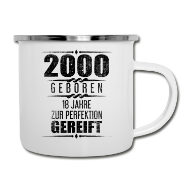 Geschenk zum 18 Emaille Tasse - T-Shirt zum 18. Geburtstag Geschenk für Männer