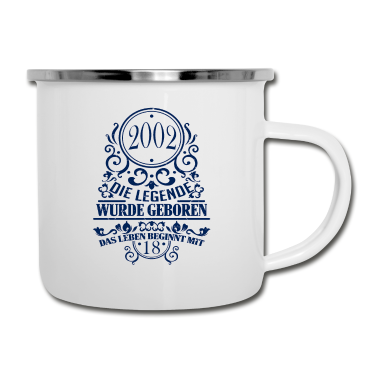 Geschenk zum 18 Emaille Tasse - 18 Geburtstag Vintage Legende