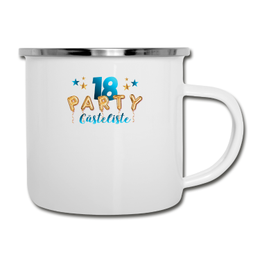 Geschenk zum 18 Emaille Tasse - Geschenk zur 18. Geburtstagsparty