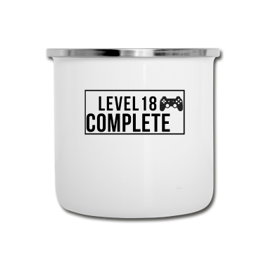 Geschenk zum 18 Emaille Tasse - 18. Level 18 abgeschlossen
