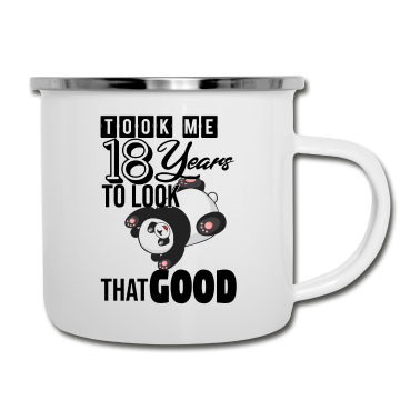 Geschenk zum 18 Emaille Tasse - 18 Jahre hats gedauert!Geschenk zum 18. Geburtstag