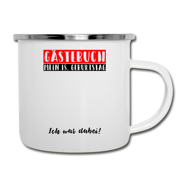 Geschenk zum 18 Emaille Tasse - Gästebuch Mein 18. Geburtstag - Ich war dabei