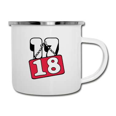 Geschenk zum 18 Emaille Tasse - 17 18 .../+