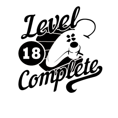 Motiv 18. Geburtstag Gamer Level 18