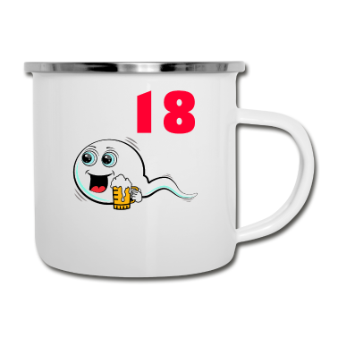 Geschenk zum 18 Emaille Tasse - 18.Ehrentag 18. Jubiläum Club der alten Säcke 18