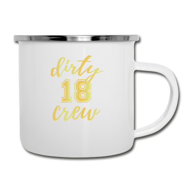 Geschenk zum 18 Emaille Tasse - 18. Geburtstag Dirty 18 Crew 2001