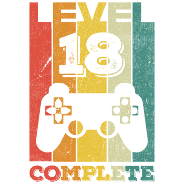 Motiv 18. Geburtstag Level 18