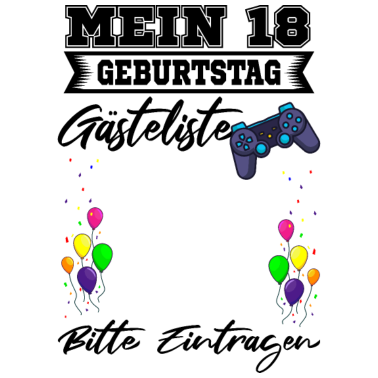 Motiv 18. Geburtstag Gästebuch Party 18 Jahre Geschenk