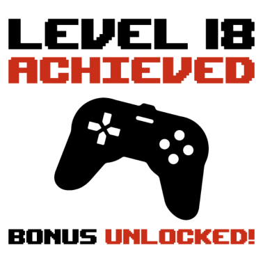 Motiv Level 18 Geburtstag Zocken Geschenk