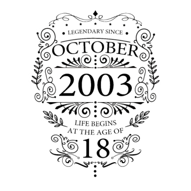 Motiv Oktober 2003 Geschenke lustige Sprüche zum 18.