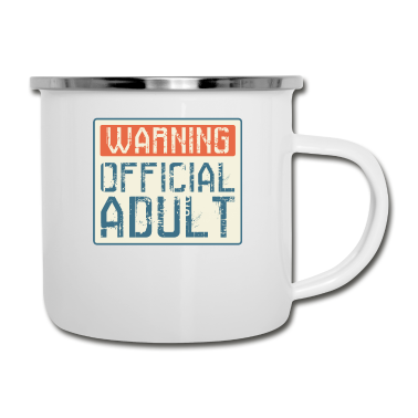 Geschenk zum 18 Emaille Tasse - Erwachsen 18. Geburtstag Volljährig Geschenk