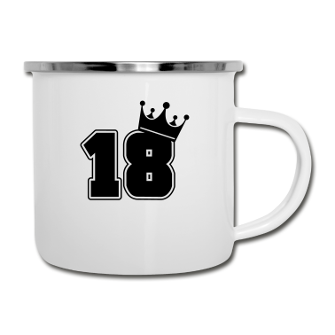Geschenk zum 18 Emaille Tasse - 18 geburtstag