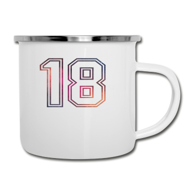 Geschenk zum 18 Emaille Tasse - 18 er Geburtstag