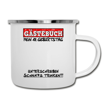 Geschenk zum 18 Emaille Tasse - 18.Geburtstag Mann Frau 2003 Damen Herren 18 Jahre