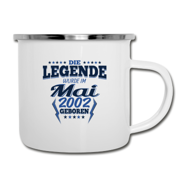 Geschenk zum 18 Emaille Tasse - 2002 Mair 18 Geburtstag die Legende