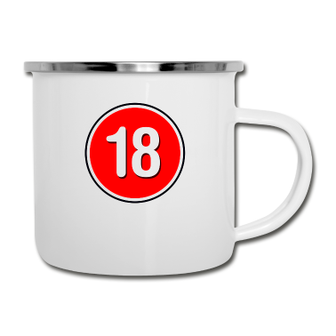 Geschenk zum 18 Emaille Tasse - FSK 18