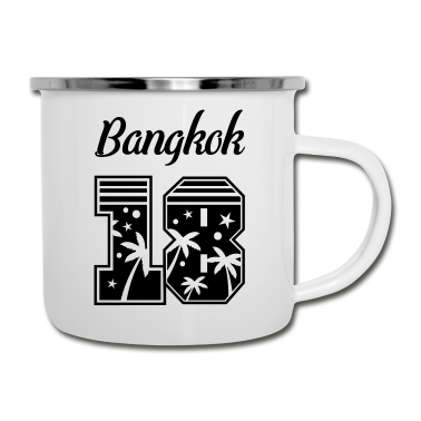 Geschenk zum 18 Emaille Tasse - bangkok 18