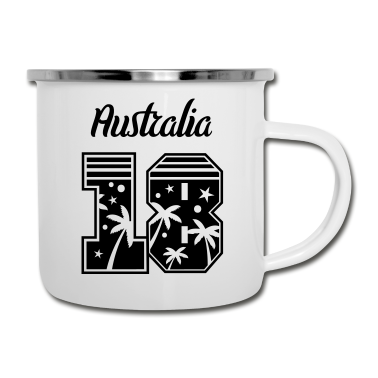 Geschenk zum 18 Emaille Tasse - australia 18