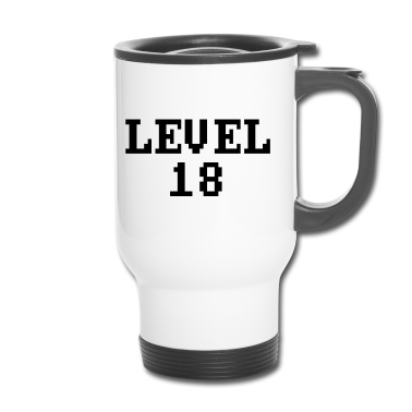 Geschenk zum 18 Thermobecher - level 18, 18. geburtstag controller, gamer