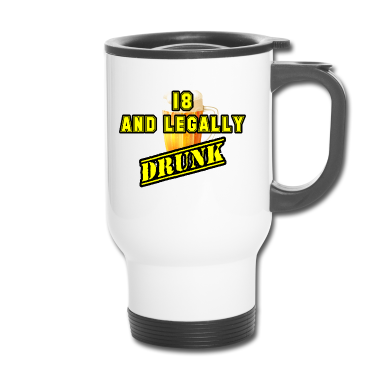 Geschenk zum 18 Thermobecher - 18. (gelb)