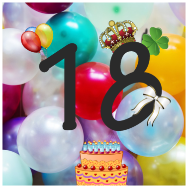 Motiv zum 18. Geburtstag