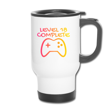 Geschenk zum 18 Thermobecher - 18 Geburtstag - Level 18 Complete - Gamer 18 Jahre