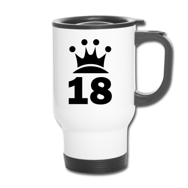 Geschenk zum 18 Thermobecher - Krone 18