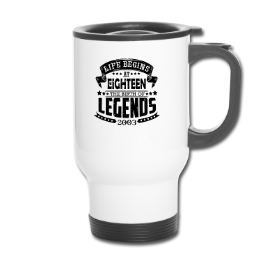 Geschenk zum 18 Thermobecher - das Leben beginnt mit 18