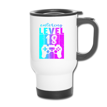 Geschenk zum 18 Thermobecher - Level 18 Gaming Controller 18. Geburtstag