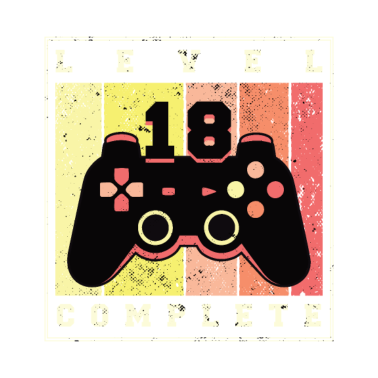 Motiv Cooles Gamer Shirt Level 18 zum 18. Geburtstag