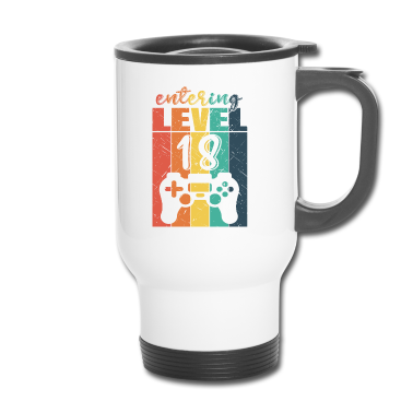 Geschenk zum 18 Thermobecher - Level 18 Gaming Controller 18. Geburtstag