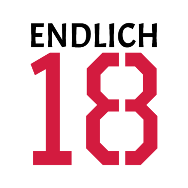 Motiv endlich 18 Geschenk