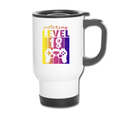 Geschenk zum 18 Thermobecher - Level 18 Gaming Controller 18. Geburtstag